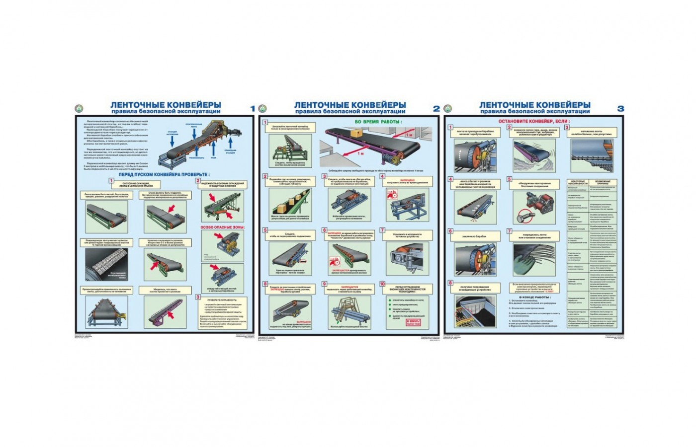 Комплект плакатов "Работы на ленточных конвейерах"