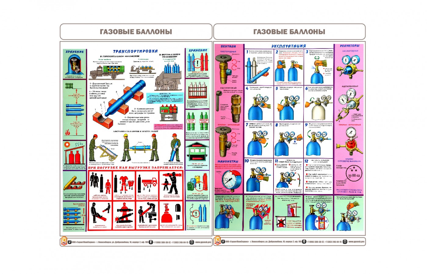 Комплект плакатов "Газовые баллоны"