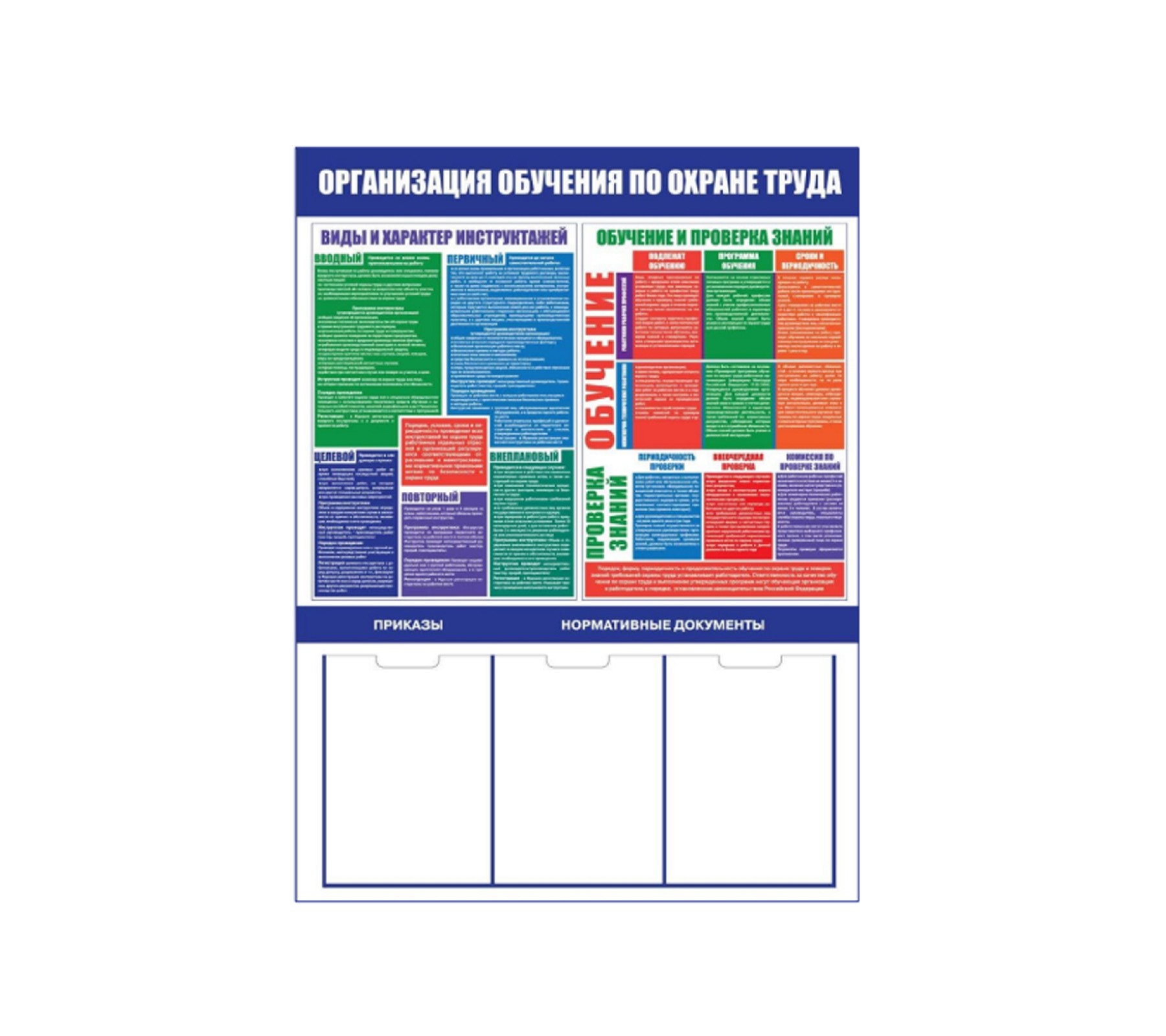 Стенд "Организация обучения по охране труда"