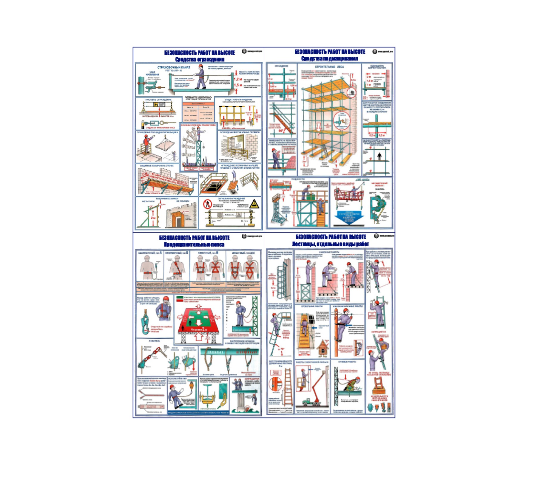 Комплект плакатов "Работа на высоте"