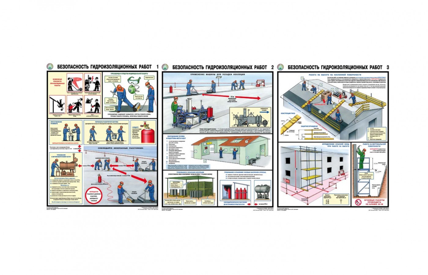 Комплект плакатов "Безопасность гидроизоляционных работ"