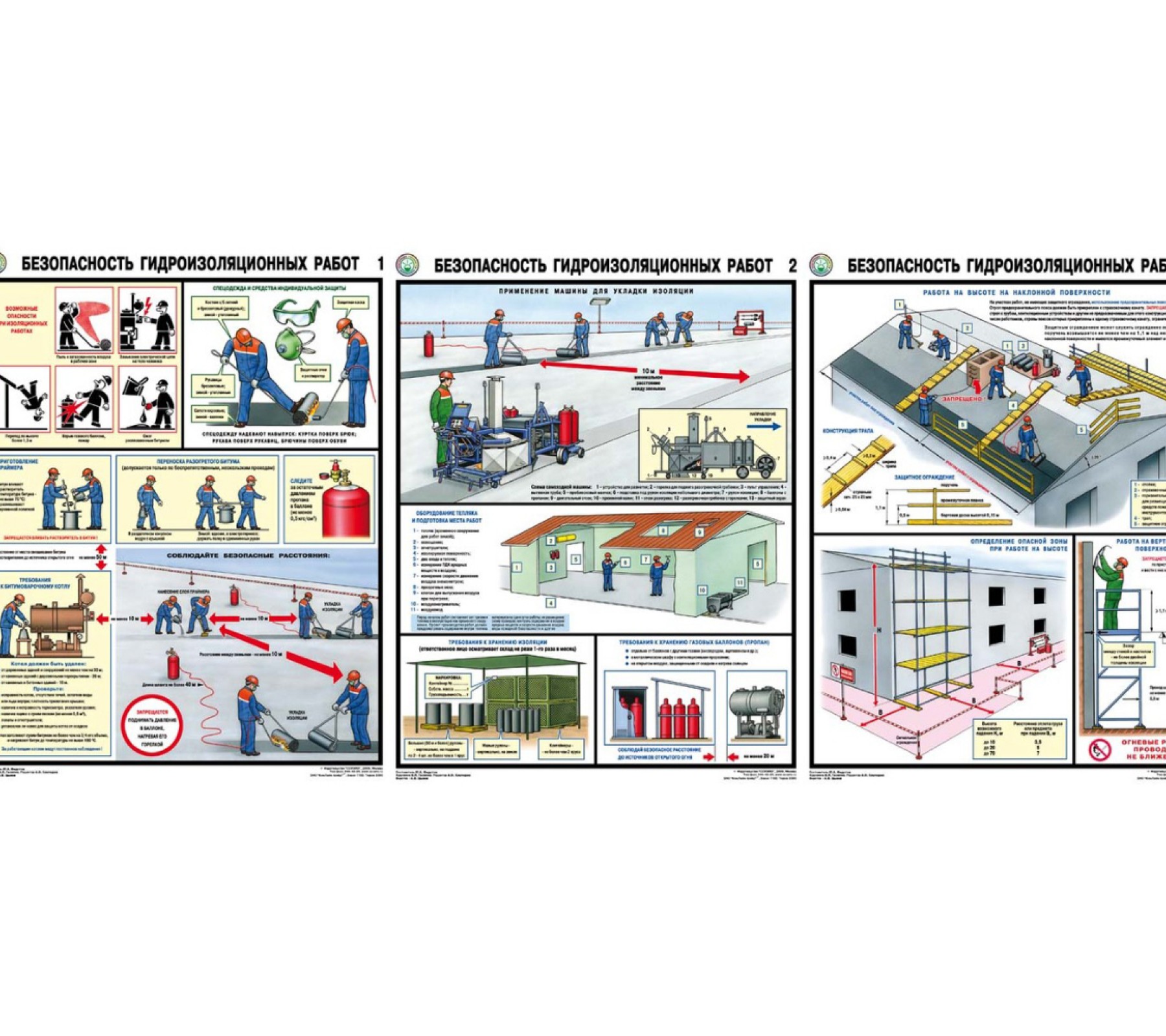 Комплект плакатов "Безопасность гидроизоляционных работ"