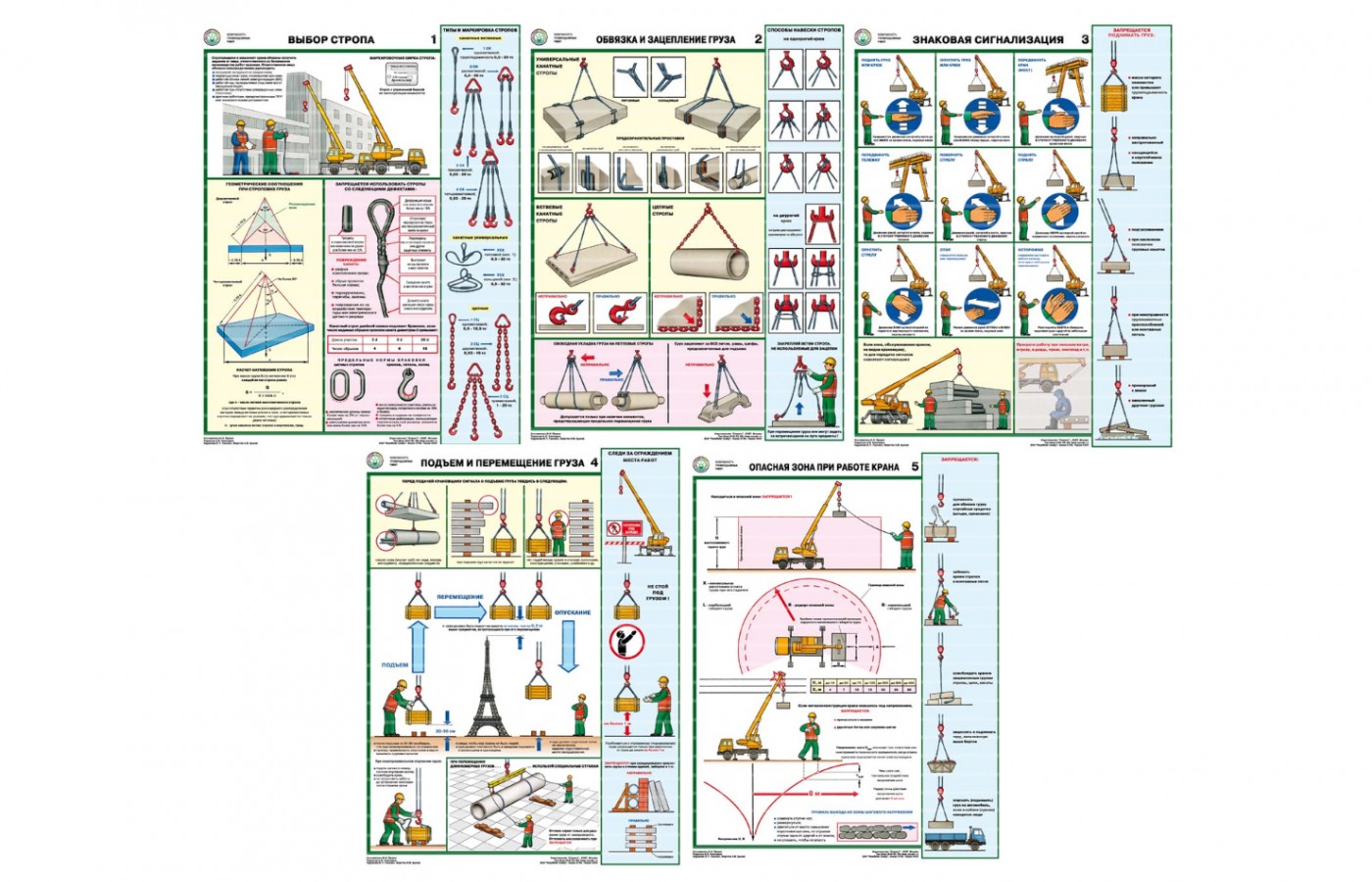 Комплект плакатов "Безопасность грузоподъемных работ"