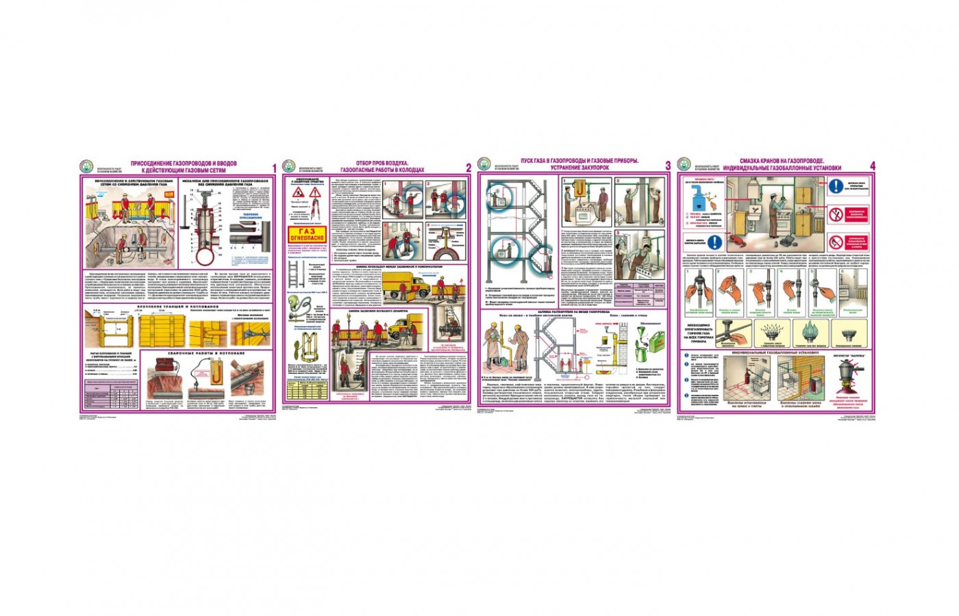 Комплект плакатов "Безопасность работ в газовом хозяйстве"